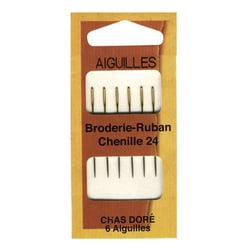 6 aiguilles à broder pour ruban