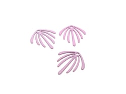 4 Breloques feuille 22*20mm Rose