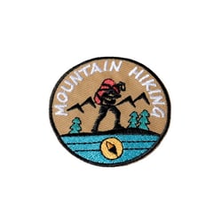 Ecusson thermocollant montagne mountain hiking 4,7cm x 4,5cm