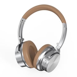 Casque Bluetooth ANC Réduction Bruit Design Rétro Confort Léger Qualité Son Supérieure Marron YONIS