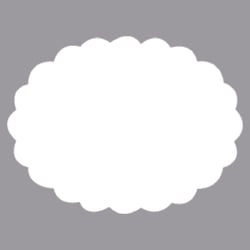 Perforatrice fantaisie: Ovale bord déco, 8cm, (3"),