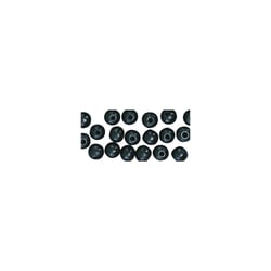 Perle à  grand trou, polies, 10/8 mm, 39 pces, noir