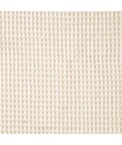 Tissu coton Nid d'Abeille de 150 cm de largeur Ecru vendu par 50 cm