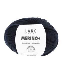 Pelote de Laine à tricoter MERINO + (PLUS) - Lang Yarns Bleu (025)