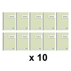 10 facturiers - Dupli - Autocopiants - A5 - 50 feuilles - Exacompta - 3278E