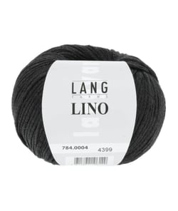 Pelote de lin à tricoter Lino - Lang Yarns 4 Noir