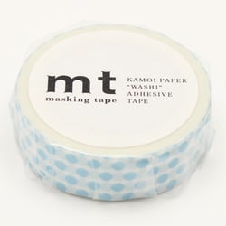 Masking Tape - Pois bleu iceberg - 7 m x 15mm