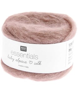 Fil exceptionnel à tricoter Essentials Baby Alpaca Loves Silk - 25GR - Rico Design 007 Vieux rose