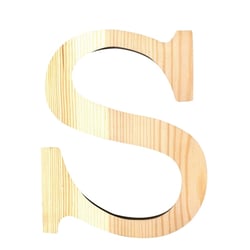Lettre S - 11.5 cm - bois - Artemio