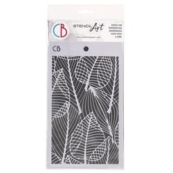 Pochoir plastique souple réutilisable 24 x 14.5 cm Ciao Bella DRY LEAVES 63