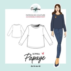 Patron Craftine Pull Papaye - Format Papier