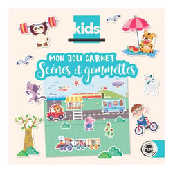 MégaCréa DIY - Carnet de gommettes avec scène Activités 21 x 21 cm