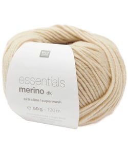 Fil de laine à tricoter ESSENTIALS MERINO DK - Rico Design 88 Poussiere marron