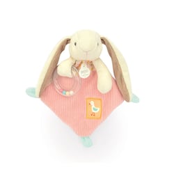 Doudou hochet Lapin Ciboulette – 21 cm - Doudou et Compagnie - Jaune