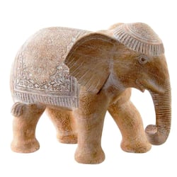 Statuette éléphant patiné