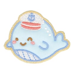 Ecusson thermocollant bébé baleine 4,5cm x 4cm