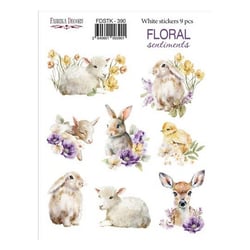Planche de stickers couleur embelissement Fabrika Decoru FLORAL SENTIMENTS 390