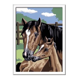 Creart chevaux tendresse 18x24cm - numero d'art animaux - ravensburger - 258116 - peinture