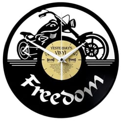 Horloge vinyle recyclé FREEDOM
