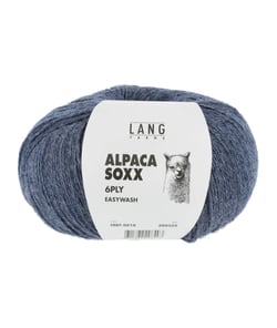 Pelote de laine Alpaca Soxx 6-PLY - 150GR - Lang Yarns 0010 Bleu chiné
