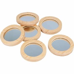 6 miroirs 10x23 cm - bois - Artemio