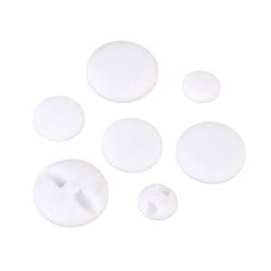 Lot de 6 boutons tunnel classique blanc