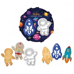 Emporte pièce fusée et cosmonaute