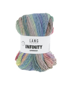 Pelote de Laine INFINITY - 100gr - Lang Yarns - 100% Mérinos Extrafine Superwash - Couleurs aléatoires, rendu artistique unique 06 Multicolore