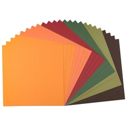 Florence Papier Cartonné Autocollant 216g Lisse 30,5x30,5cm Automne 24x