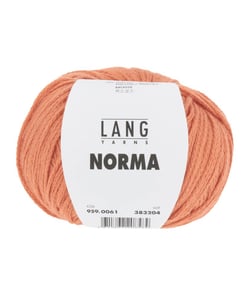 Pelote de coton à tricoter Norma - Lang Yarns 61 Orange