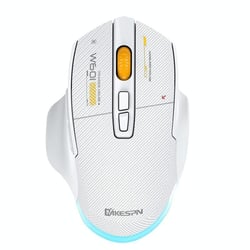 Souris Gaming Sans Fil Silencieuse 12800DPI Tri-Mode Lumières Cool Blanc YONIS
