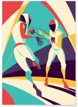 Affiche Escrime | A3 : 29,7x42cm