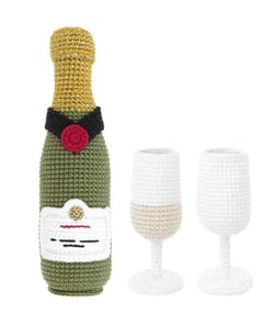 Kit crochet Ricorumi "The Winner Is" - Champagne - Rico Design Marron