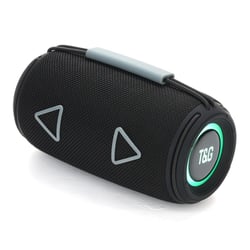 Enceinte Bluetooth Portable 3D Stéréo Subwoofer Sans Fil Avec Lumière Ambiance LED Noir YONIS