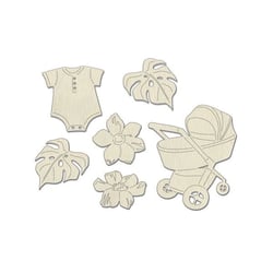 Clipboard, embellissement carton Fabrika Décoru BOHO BABY 814