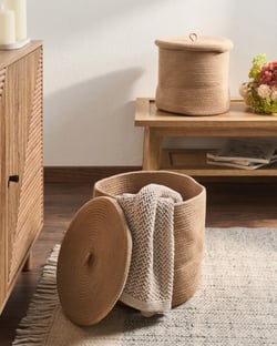 Corbeille Coton Beige SILOPI - Beliani