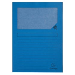Paquet de 100 chemises à fenetre Forever - 22x31cm - Bleu vif - x 4 - Exacompta