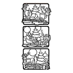 1 planche de stickers autocollants peel off doré NOEL SAPIN RENNE 7051