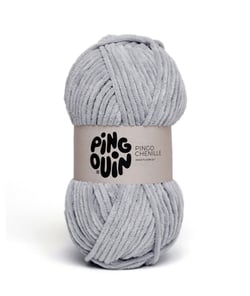 Fil velours 100GR à tricoter PINGO CHENILLE - Pingouin - certifié Oeko-Tex Souris Gris