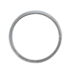 Bijou anneau, métal, plat, argent, 15 mm ø