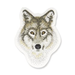 Ecusson thermocollant tête de loup 4x5cm