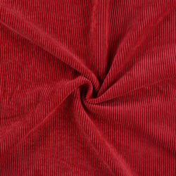Tissu Velours côtelé lavé uni Rouge