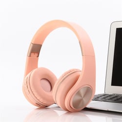 Casque Audio Bluetooth 4.2 Or Super Basse Avec Contrôle Complet Et Lecture Musique Rose YONIS