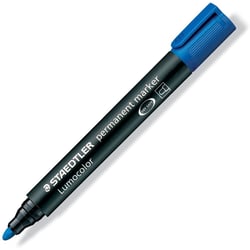 Marqueur - Indélébile - Permanent - Bleu - Pointe conique - Staedtler
