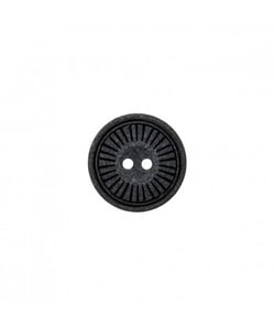 Bouton polyester et bois 2 trous 23mm - Prym Noir