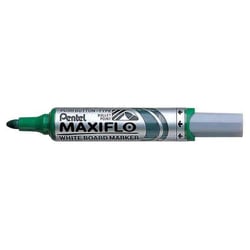 Lot de 12 marqueurs tableau blanc - PENTEL - MAXIFLO MWL5M - Pointe ogive 2,5 mm - Vert