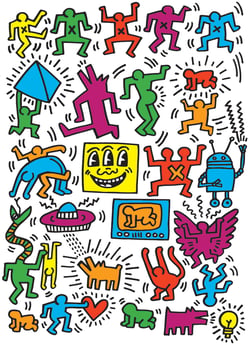 Puzzle 1000 pièces - Keith Haring - Collage - Eurographics