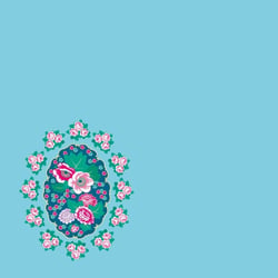 Artemio - Papier Flower Power Médaillon