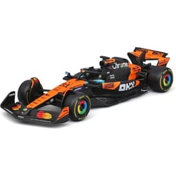 Voiture miniature F1 - BURAGO - McLaren MCL39 (Oscar Piastri) - Échelle 1:43 - Papaye/Noire - Métal moulé