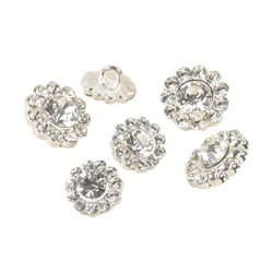 Bouton strass blanc
